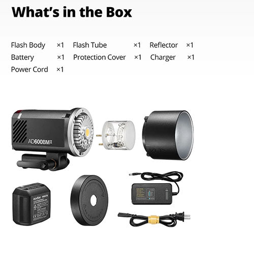 ⚡ Godox AD600BM II – 600Ws Portable Studio Flash (Bowens Mount, Manual Version) Condition: New