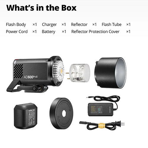 ⚡ Godox AD600Pro II – 600Ws TTL Battery-Powered Studio Flash (Bowens Mount)