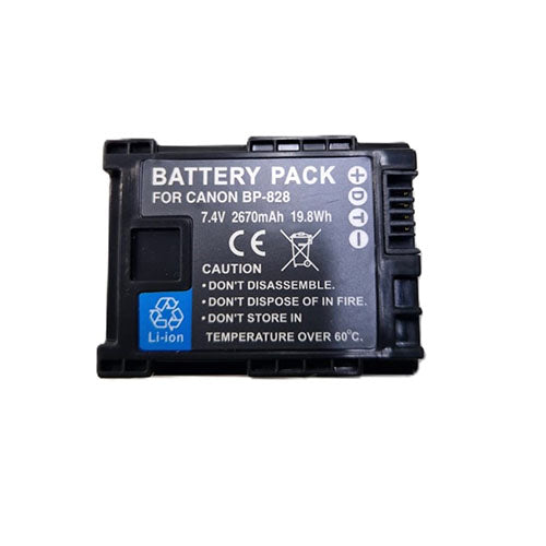 BP-828 Battery Pack – High-Capacity Lithium-Ion Battery for Canon Camcorders