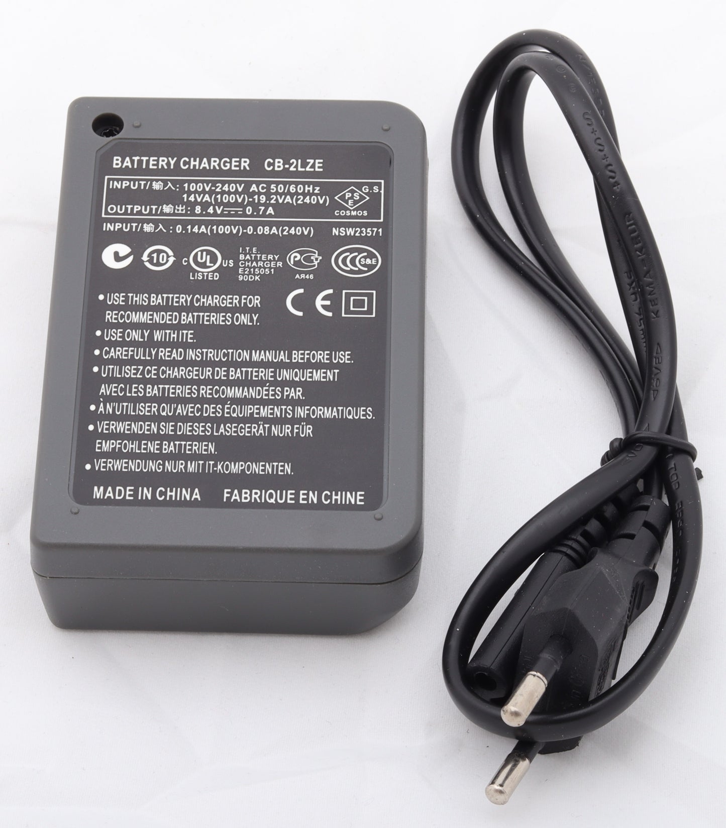 π CB-2LZE Battery Charger β Fast & Reliable Charging for Your Canon Camera Condition: New