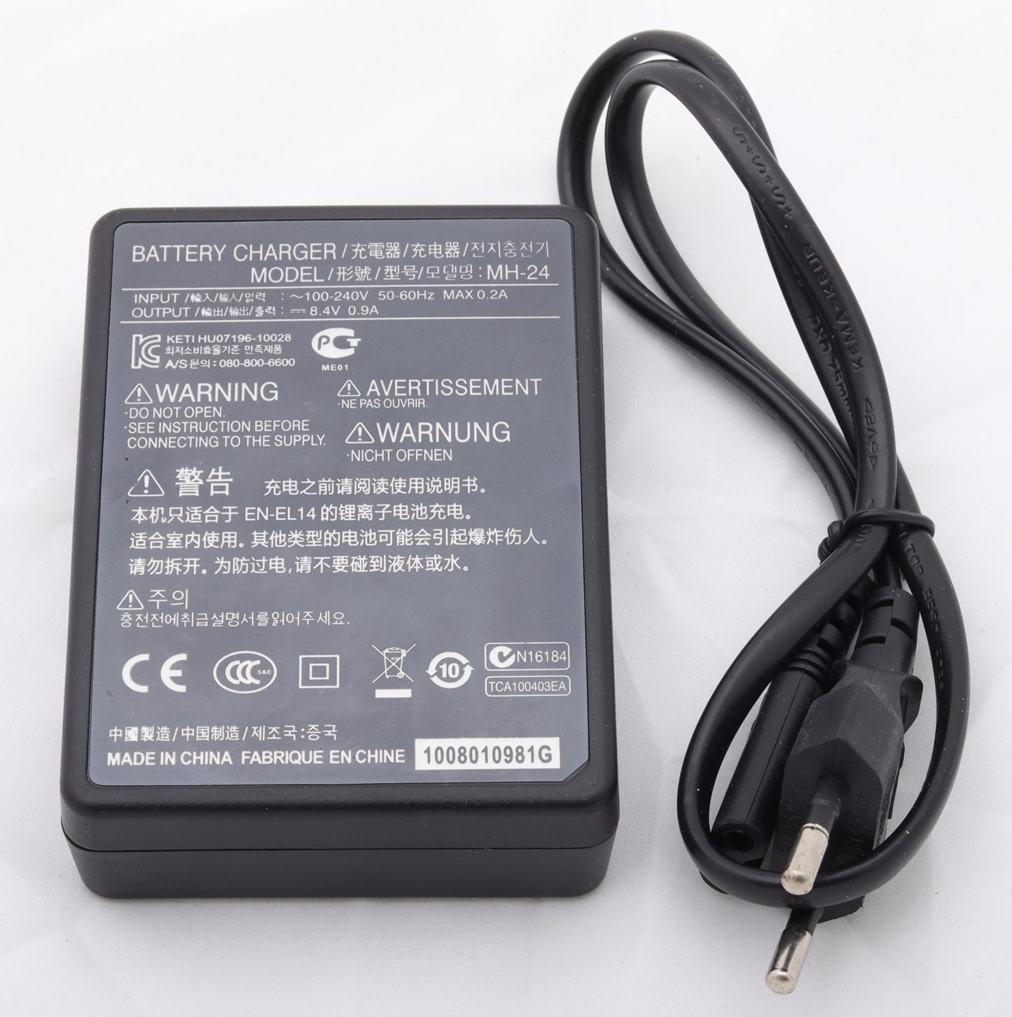 ๐ MH-24 Battery Charger โ Reliable Charging for EN-EL14 & EN-EL14a Batteries Condition: New