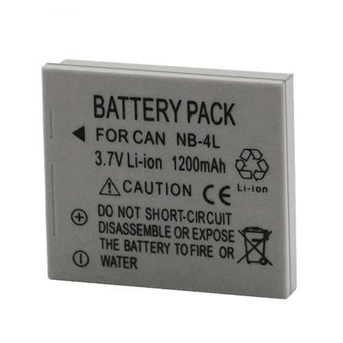 Battery Pack for Canon NB-4L (3.7V, 1200mAh)