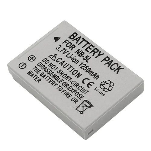 Battery Pack for Canon NB-5L (3.7V, 1250mAh)