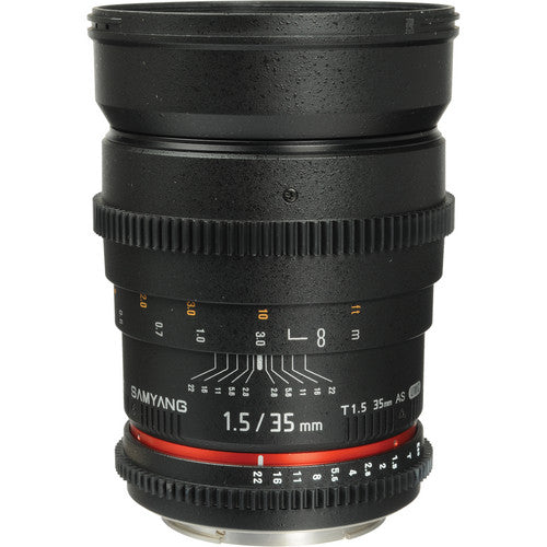 Samyang 35mm T1.5 Cine Lens for Canon EF – Perfect for Cinematic Video & Photography(Used)