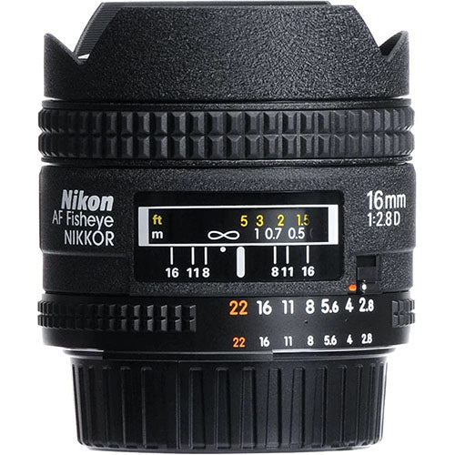 Nikon AF Fisheye NIKKOR 16mm f/2.8D Lens (Used)