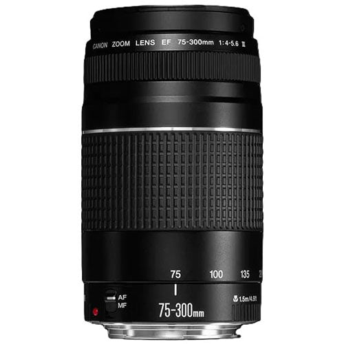 Canon EF 75-300mm f/4-5.6 III Zoom Lens – Versatile Telephoto Lens for Sports, Wildlife & Portraits Pre-Used