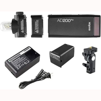 Godox AD200Pro Pocket Flash – 200Ws 2.4G TTL Speedlite for Outdoor & Studio Photography