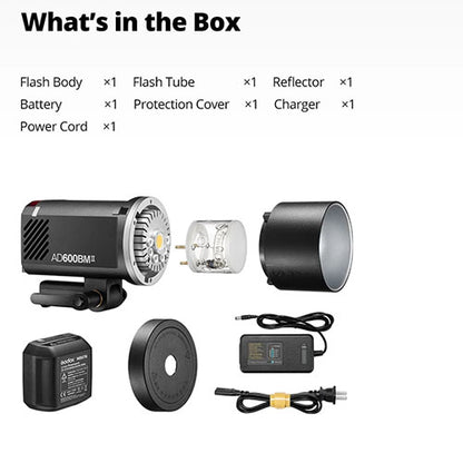 ⚡ Godox AD600BM II – 600Ws Portable Studio Flash (Bowens Mount, Manual Version)  Condition: New