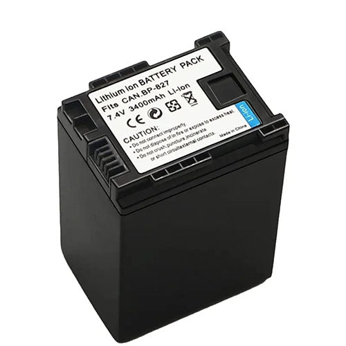🔋 Replacement Lithium-Ion Battery Pack for Canon BP-827 – 7.4V 3400mAh Rechargeable Battery  Condition: New