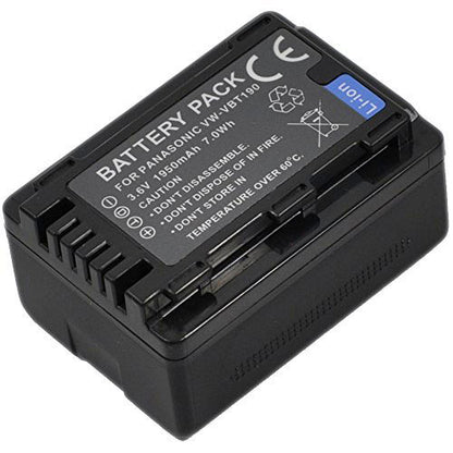 VW-VBT190 Li-Ion Battery Pack for Panasonic – Reliable Power for Your Camcorder