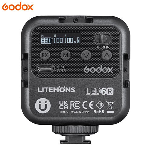 💡 Godox LED-6R RGB Mini LED Light – Creative Lighting on the Go  Condition: New