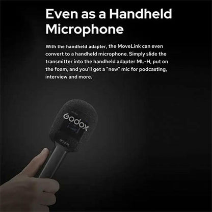 Godox ML-H Handheld Microphone Adapter Grip for MoveLink M1/M2 & UC1/UC2 Wireless Mic Systems