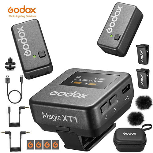 🎤 Godox Magic XT1 Wireless Microphone System (2 Transmitters, 1 Receiver) – Clear Dual-Source Audio  Condition: New