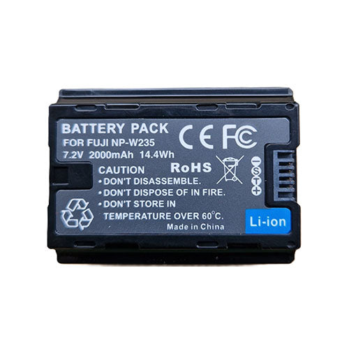 🔋 Replacement Battery for Fujifilm NP-W235 – 7.2V 2000mAh (14.4Wh) Li-Ion Rechargeable Battery  Condition: New