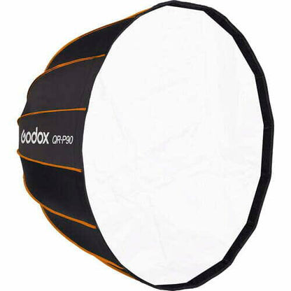 Godox QR-P90 Parabolic Softbox (90CM) with Grid – Quick Release Softbox for Professional Lighting