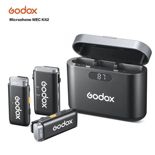 🎤 Godox WEC Wireless Microphone System (2 Transmitters, 1 Receiver) – Professional Audio for Content Creators  Condition: New