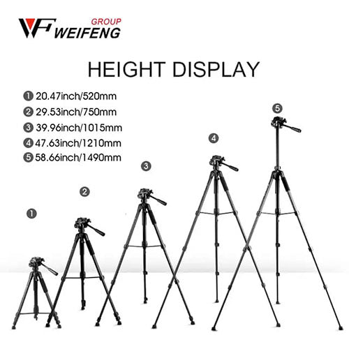 WF-520 Camera Tripod – Sturdy & Reliable for Photography & Videography